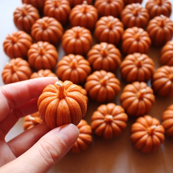 Mini Pumpkin Candles / Autumn Home Decor Halloween Decor / Pumpkin Decor / Autumn Decorations / Thanksgiving Decor / Fall Decor