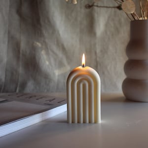 Arch Candle, Rainbow Candle, Aesthetic Candle, Minimalist Candle, Decorative Candle, Home Decor, Scented Pillar Candle
