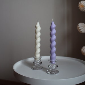 Swirl Candle, Twisted Candle, Spiral Candle, Dripless Taper Candle Sticks, Home Decor, Dinner Table Candle