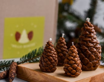 Pine Cone Candles, Christmas Candle, Holiday Decor, Winter Home Decor, Christmas Tabel Decor, Gift Candle