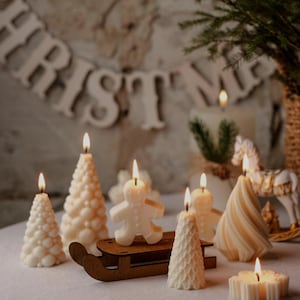 Christmas Soy Candles, Christmas Decoration, Holiday Gift
