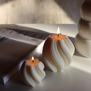 Candle Rope Decorative Candle, Sculpture Soy Candles, Swirl Candle, Rope Candle ...