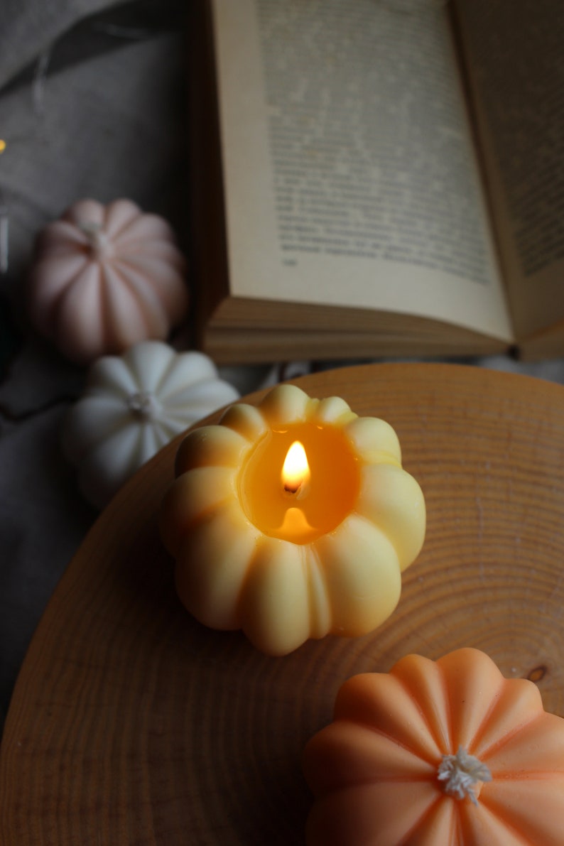 Pumpkin Soy Candles / Autumn Home Decor / Halloween Decor / Pumpkin Spice Candle / Autumn Decorations / Thanksgiving Decor / Fall Decor image 5