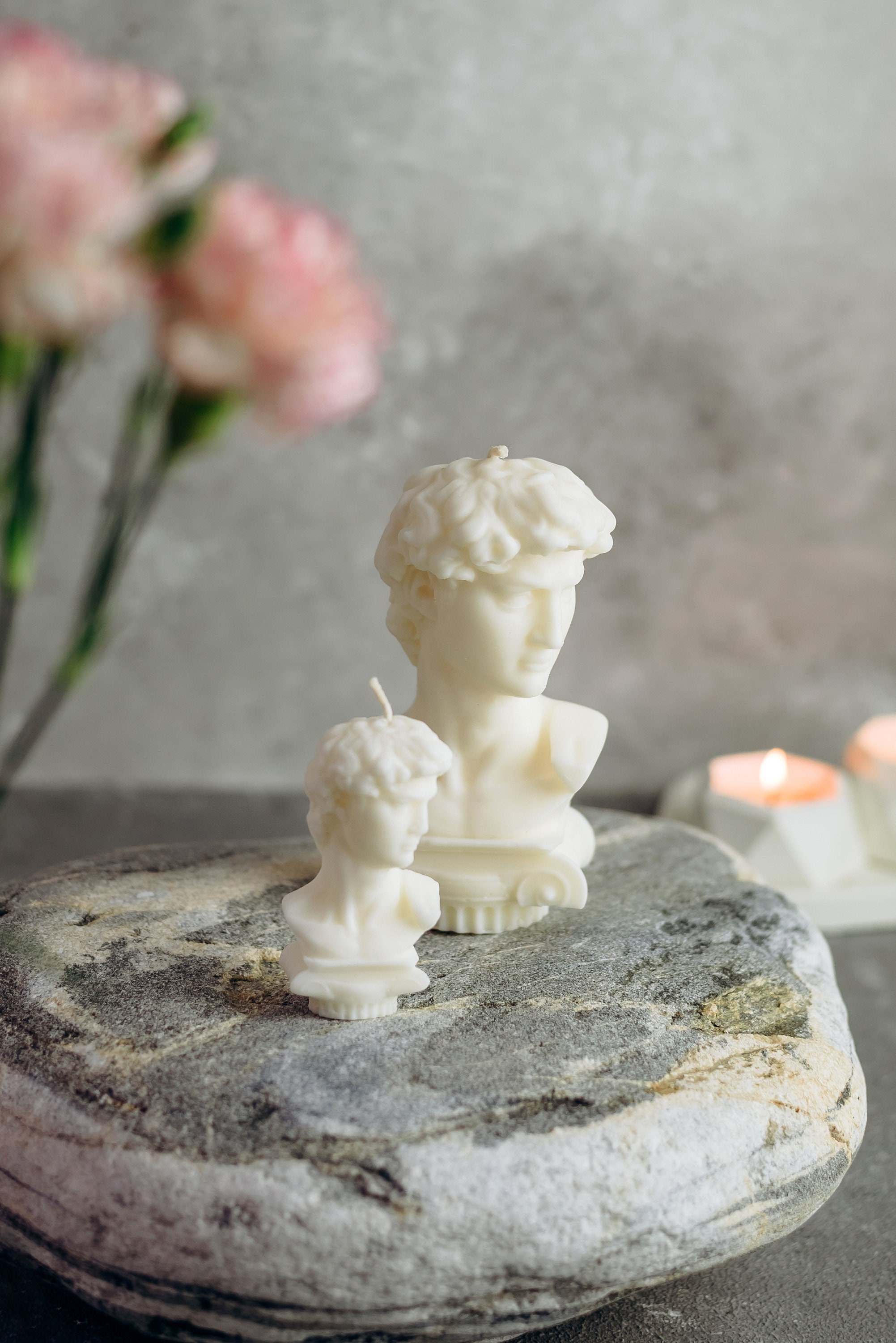 David Candle David Bust Candle David Head Candle Scanted Etsy