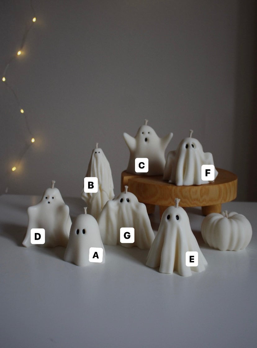 Ghost Candles, Halloween Decor, Thanksgiving Decor, Halloween Candles, Fall Home Decor, Autumn Candle, Halloween Gift Set