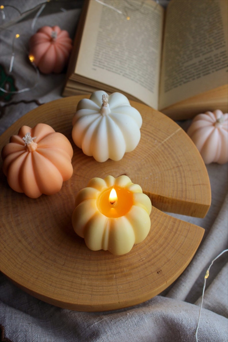 Pumpkin Soy Candles / Autumn Home Decor / Halloween Decor / Pumpkin Spice Candle / Autumn Decorations / Thanksgiving Decor / Fall Decor image 2
