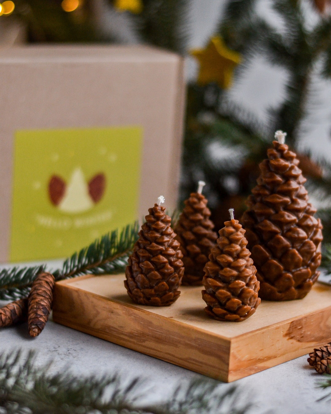 Pine Cone Candles, Christmas Candle, Holiday Decor, Winter Home Decor, Christmas Tabel Decor, Gift Candle