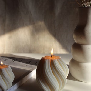Candle Rope Decorative Candle, Sculpture Soy Candles, Swirl Candle, Rope Candle ...