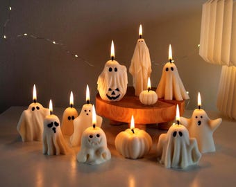Ghost Candles, Halloween Decor, Thanksgiving Decor, Halloween Candles, Fall Home Decor, Autumn Candle, Halloween Gift Set
