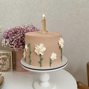 Number Ivory Beeswax Birthday Candle, Keepsake Candle, Celebration Candle, Organic Candle, Eco-Friendly Birthday Candles, Cake Topper