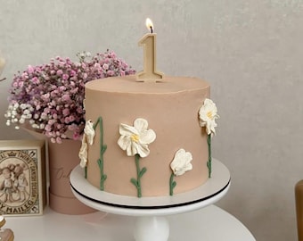 Number Ivory Beeswax Birthday Candle, Keepsake Candle, Celebration Candle, Organic Candle, Eco-Friendly Birthday Candles, Cake Topper