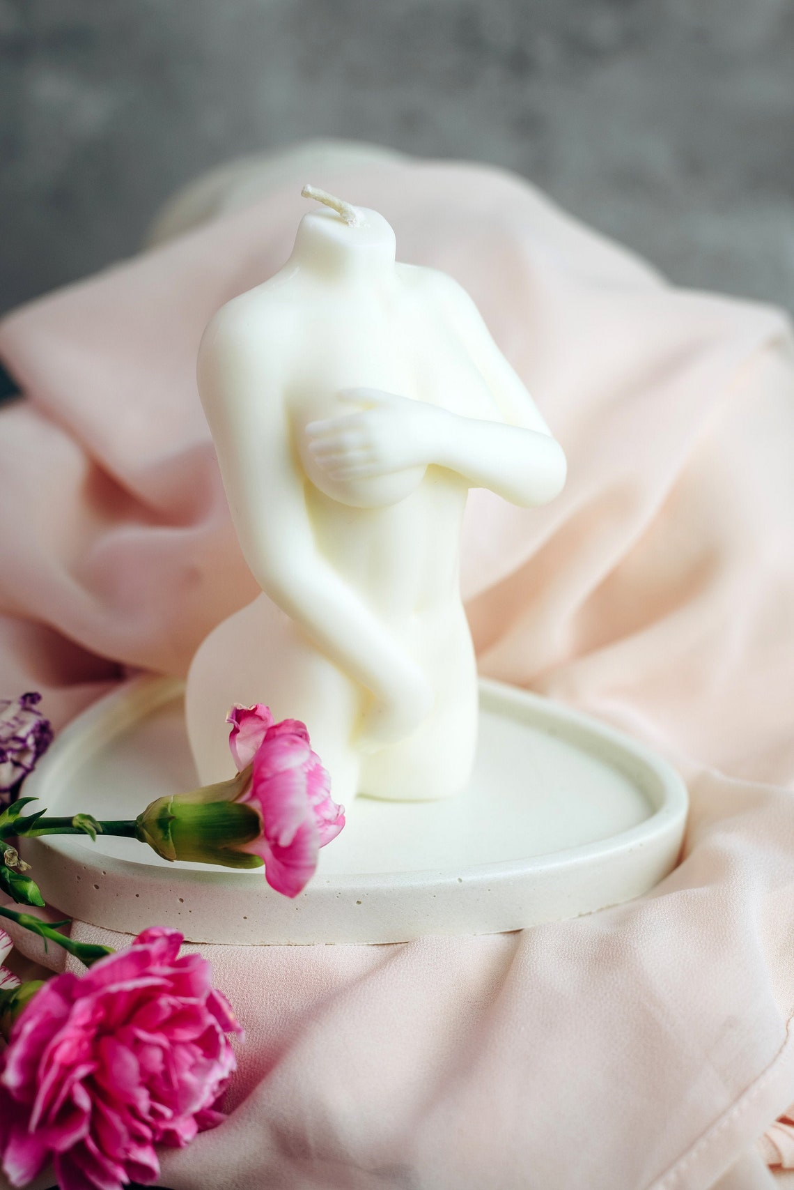 Moule à Bougie Couple 3D En Silicone - Forme Corps Humain Étreinte - DIY Déco Romantique