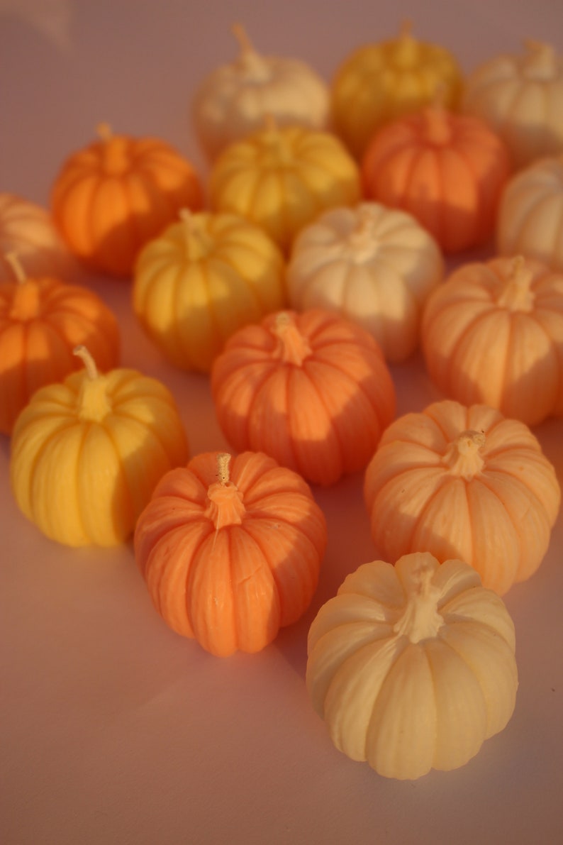 Pumpkin Soy Candles / Halloween Decor / Thanksgiving Candle / Etsy