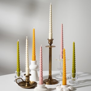 Vela retorcida, velas cónicas de colores, vela espiral, vela para la mesa, decoración del hogar, velas de boda, decoración de cocina