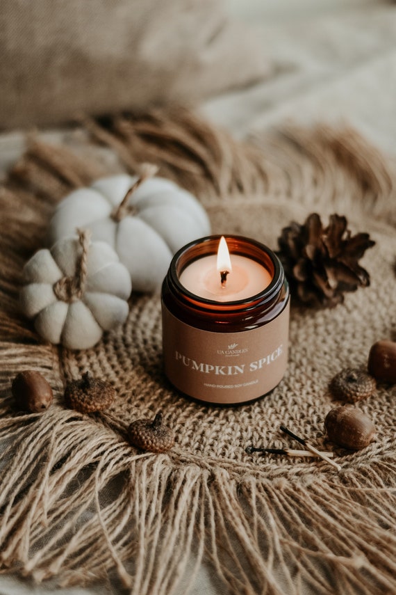 Pumpkin Spice Candle Aroma Candle Pumpkin Soy Candle Cozy Etsy