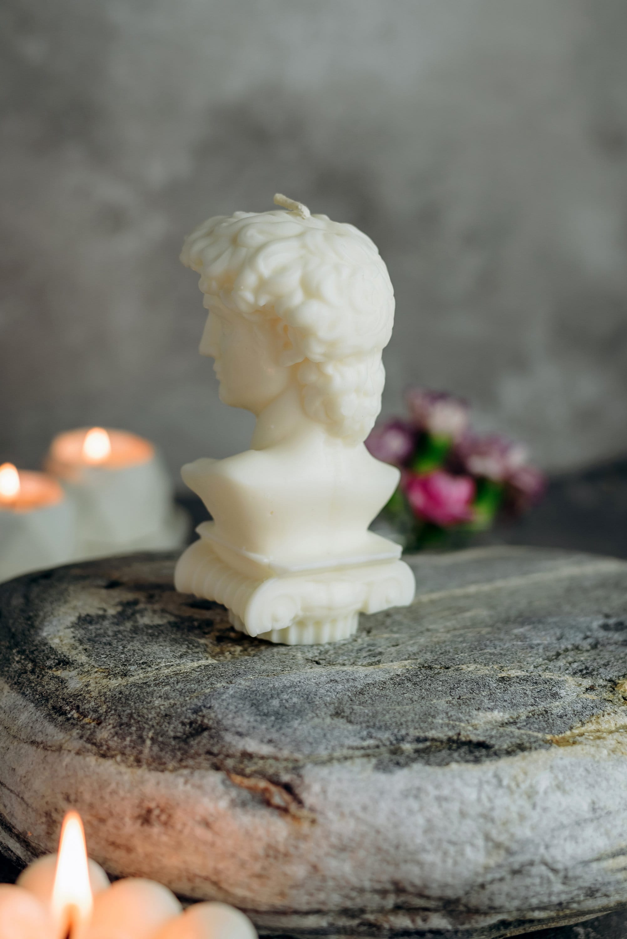 David Candle David Bust Candle David Head Candle Scanted Etsy