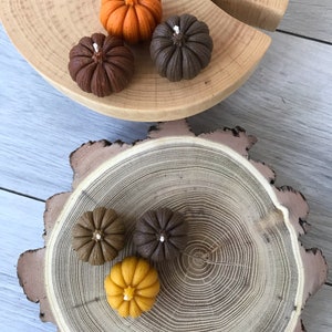 Mini Pumpkin Candles / Pumpkin Decor / Thanksgiving Candles / Halloween Decoration / Fall Home Decor / Autumn Candle image 2