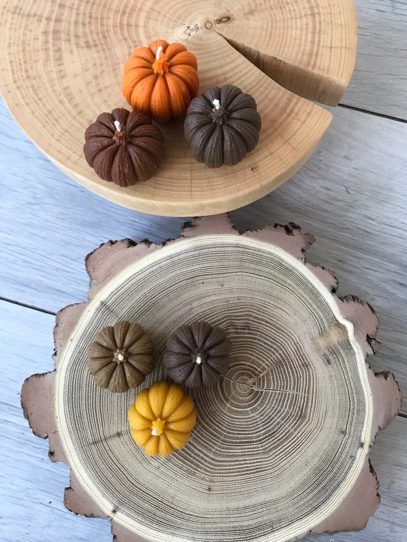 Mini Pumpkin Candles / Pumpkin Decor / Thanksgiving Candles / Halloween Decoration / Fall Home Decor / Autumn Candle image 2
