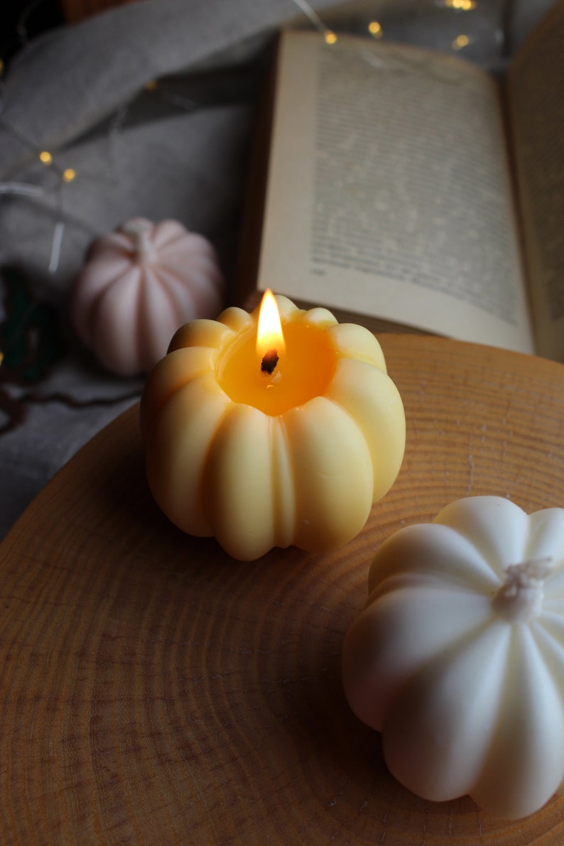 Pumpkin Soy Candles / Autumn Home Decor / Halloween Decor / Pumpkin Spice Candle / Autumn Decorations / Thanksgiving Decor / Fall Decor image 4