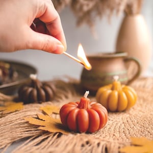 Pumpkin Candles, Pumpkin decor, Halloween Decor, Thanksgiving Decor, Halloween Pumpkin, Fall Home Decor, Autumn Candle, Pumpkin Gift Set