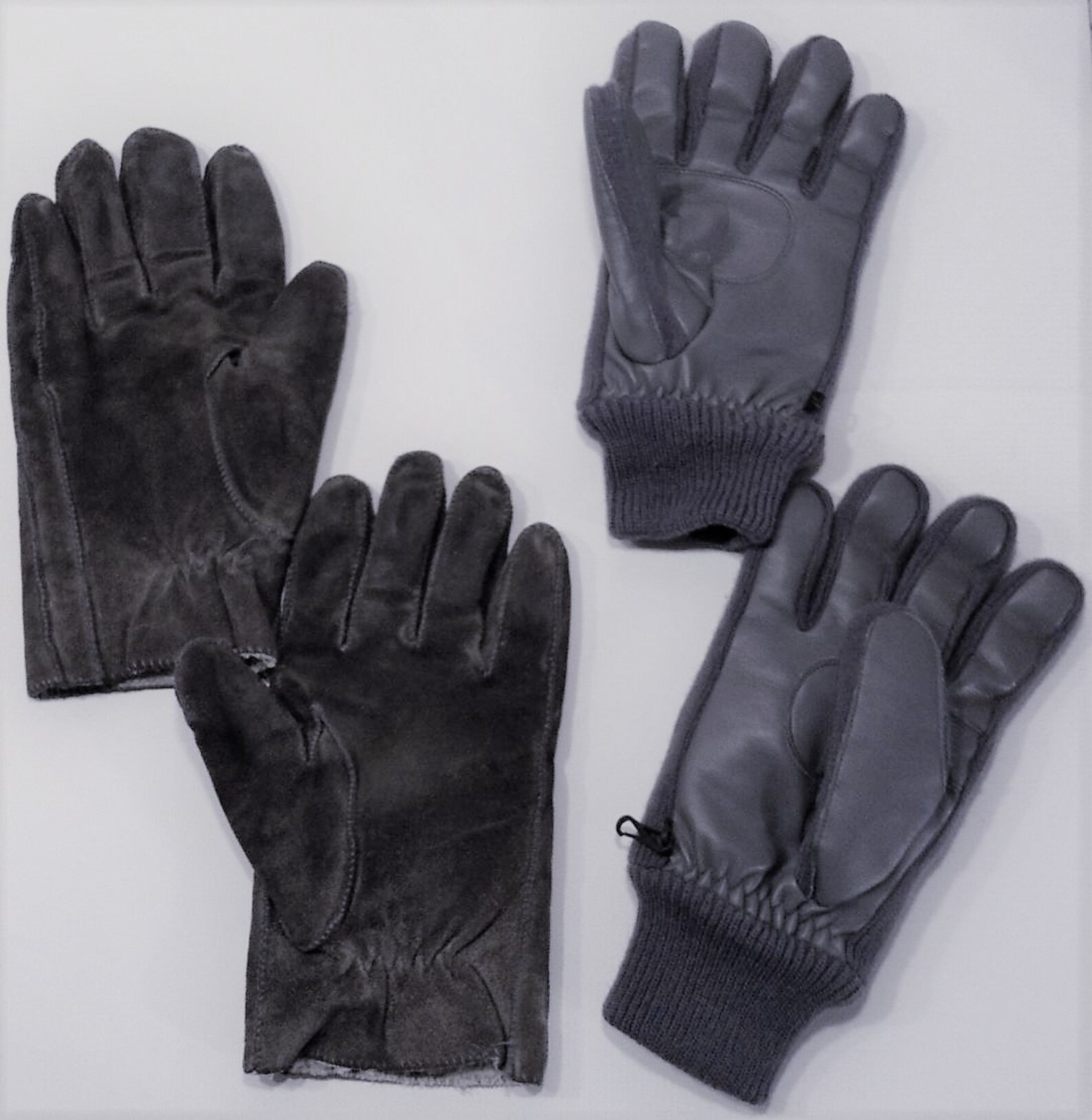 Two 2 Pair of Men's Vintage Driving Gloves Grey Leather Etsy