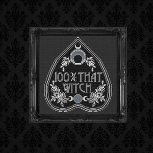 100% that witch ouija planchette cross stitch pattern +Bonus recolour