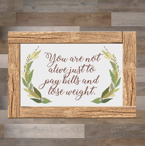 You Are Not Alive Just To Pay Bills And Lose Weight Cross Etsy