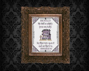 Behold my field (white) Cross Stitch Pattern PDF