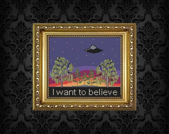 I want to believe x-Dateien Kreuzstichanleitung PDF