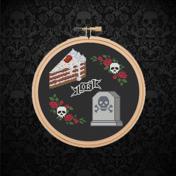 Cake or Death Cross Stitch Pattern PDF