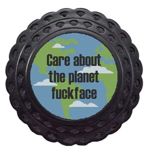 care about the planet cross stitch pattern PDF