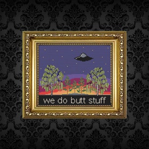 We do butt stuff alien Cross Stitch Pattern PDF