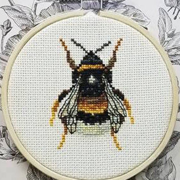 Bumble Bee Cross Stitch Pattern