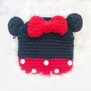 Mouse Crochet Toddler Purse, Little Girl Purse, Birthday Gift, Little Girl Gift