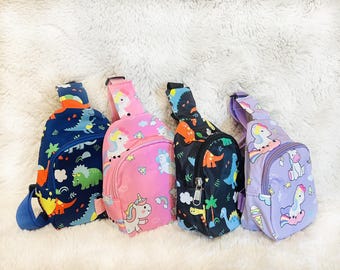 Personalized Sling Pack for Kid, Custom Fanny Pack Belt Bag, Toddler Crossbody Girl Boy Bum Bag, Personalized Gift, Girl Handbag ,Kid Purse