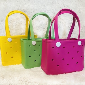 Strandtasche Gummi Strand Tragetasche - Gummi Tragetaschen Wasserdichte Reisehandtasche für Kinder Waschbare Handtaschen für Sport Pool