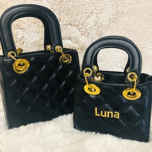 Sac fourre-tout personnalisé, sac à main pour toute-petite, sac à main en bandoulière, sac à main en cuir pour petite fille, cadeau