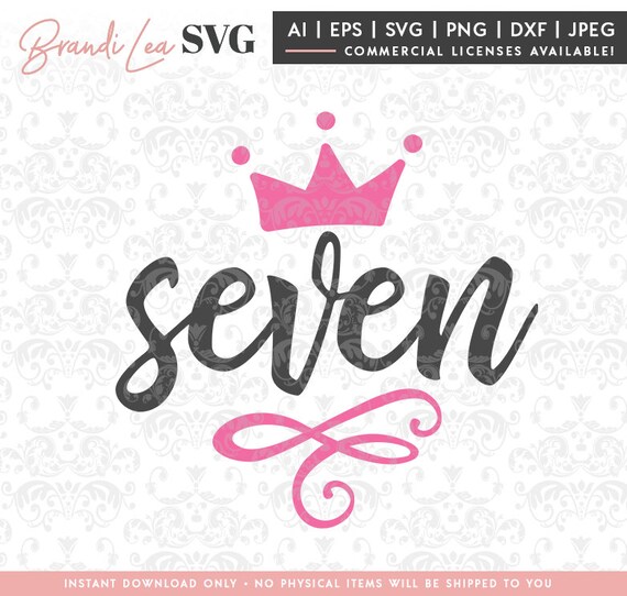 Download 7 Year Old Birthday Svg Seven Birthday Crown Party Svg Etsy