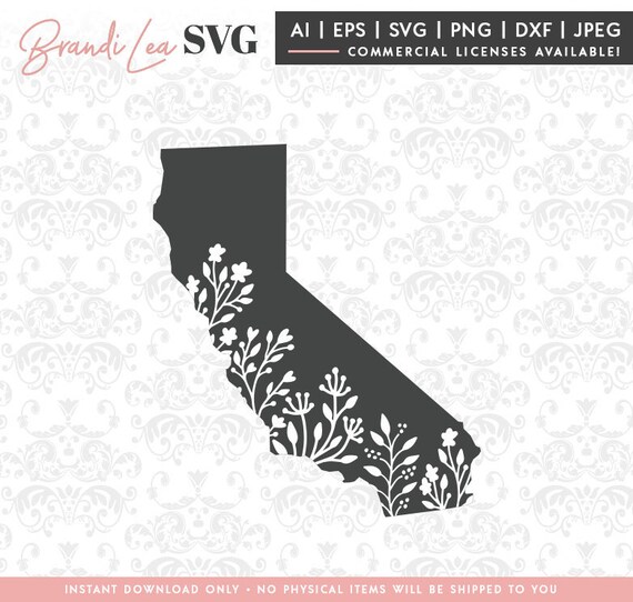 Download Digital Download Floral Texas State Map Svg Cut File For Cricut And Silhouette Floral Texas Map Printable For Tees And Illustration Clip Art Art Collectibles