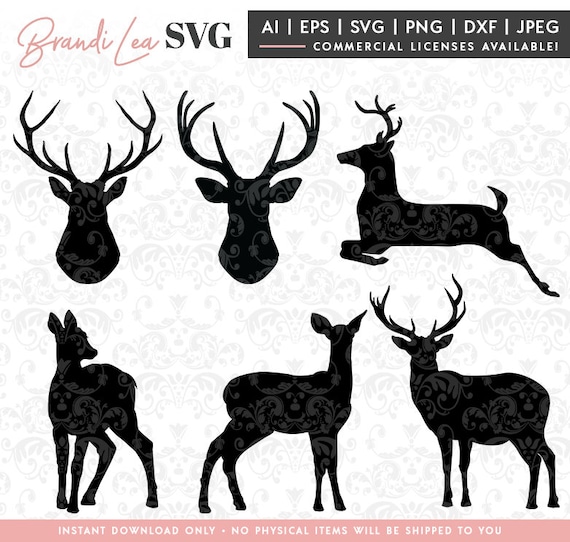 Download Deer Svgs Hunting Svg Antler Svg Forest Nature Animal Etsy