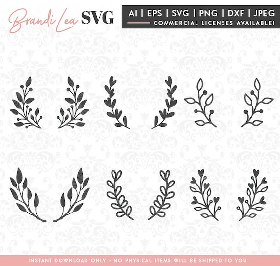 Free Floral Laurel Svg SVG PNG EPS DXF File