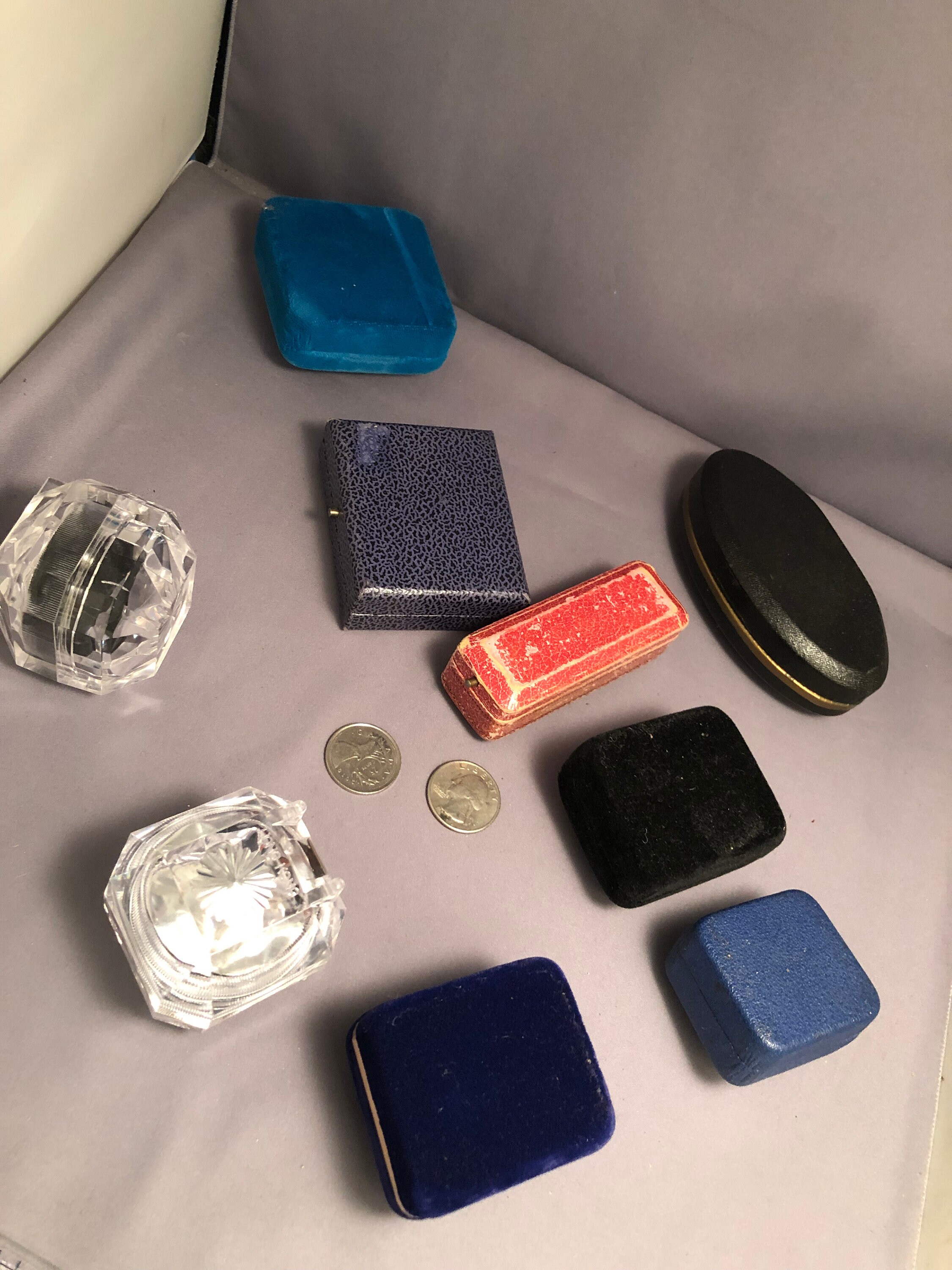 Lot of 9 Vintage Antique Jewelry Presentation Boxes Various Etsy