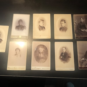 Lot de 9 photographies de cartes de placard anciennes vintage Toronto Ontario Studios J Bruce & CO , Perkins