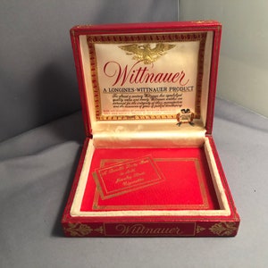 Vintage antique watch presentation box  , Empty Vintage LONGINES-WITTNAUER Watch Jewelry Trinket Display box