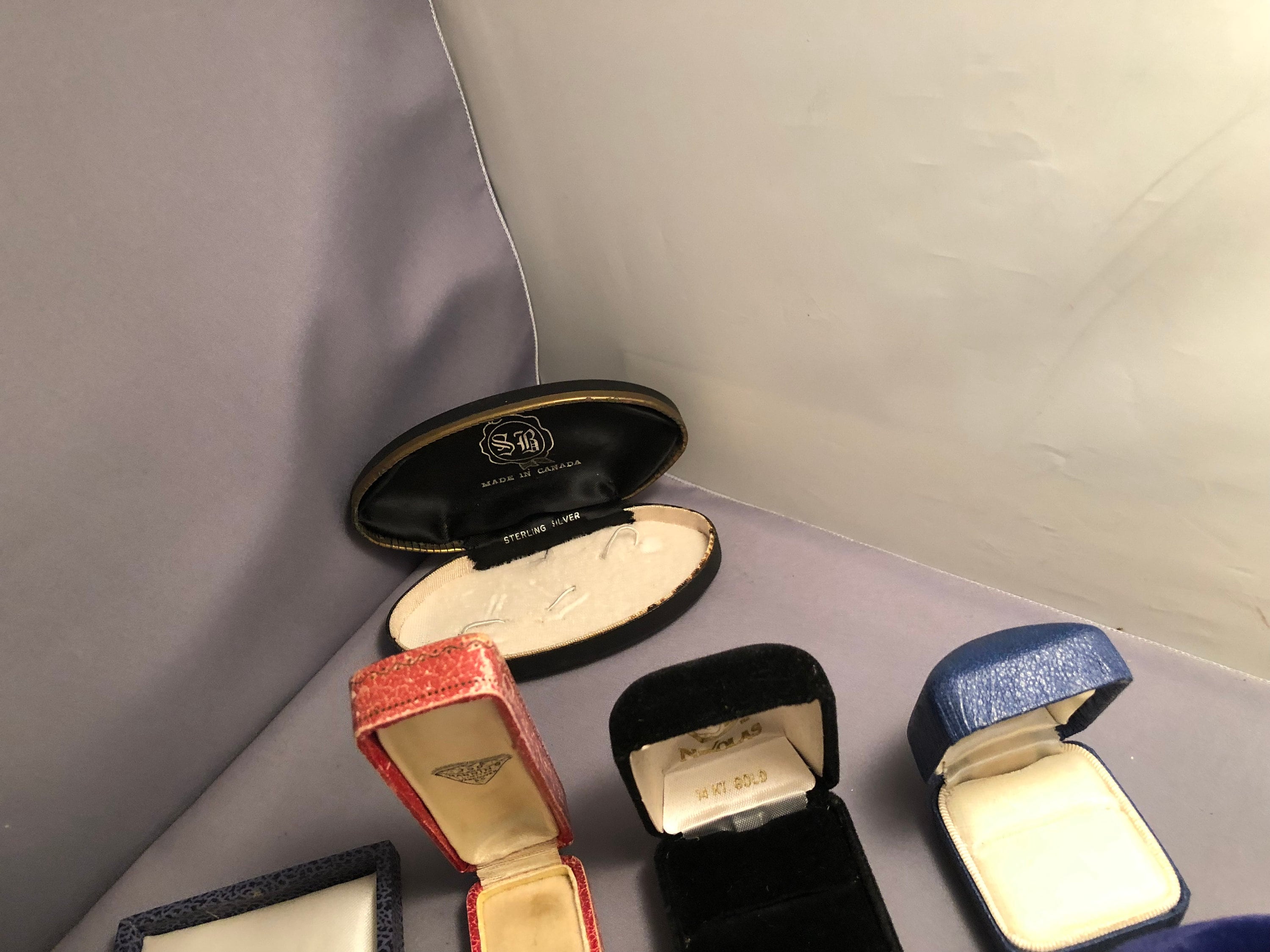 Lot of 9 Vintage Antique Jewelry Presentation Boxes Various Etsy