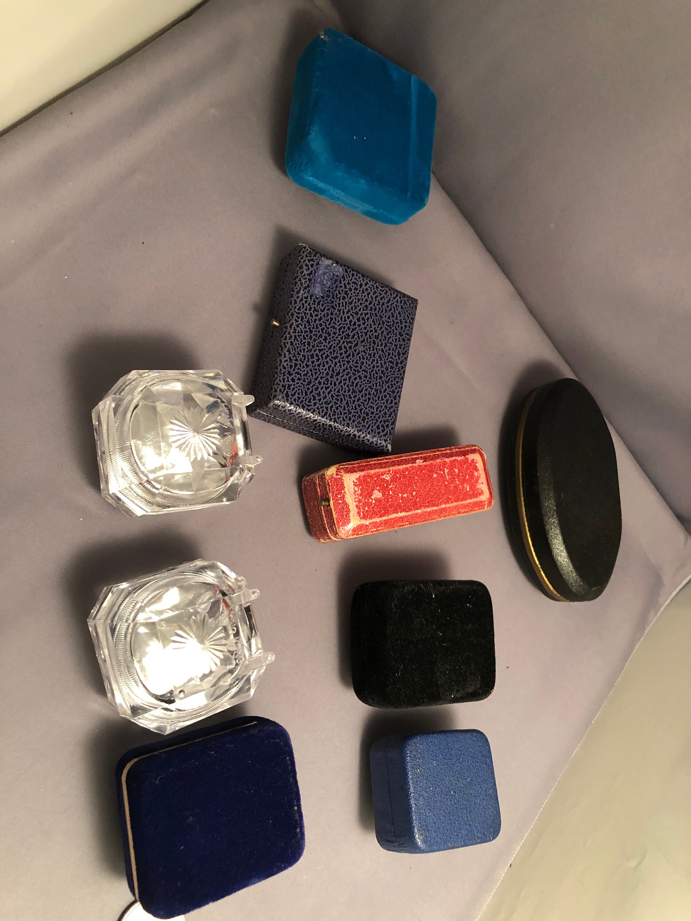 Lot of 9 Vintage Antique Jewelry Presentation Boxes Various Etsy