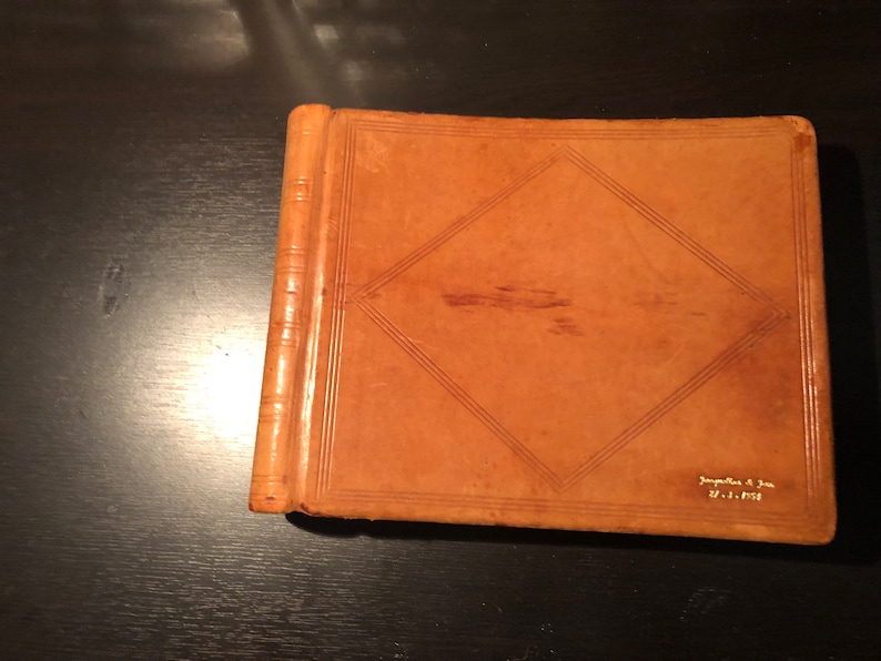 Only First 6 Pages Used Antique Hand Bound Leather Journal Etsy