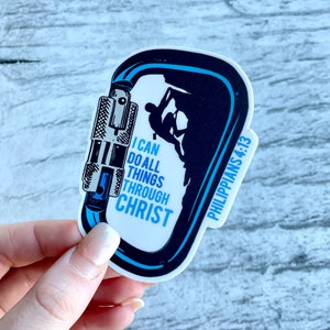 Ich kann alle Dinge durch Christus 2023 Gegenseitiges Thema LDS Jugend thema Philipper 4:13 Wasserflasche Aufkleber Ästhetische Wasserflasche Aufkleber