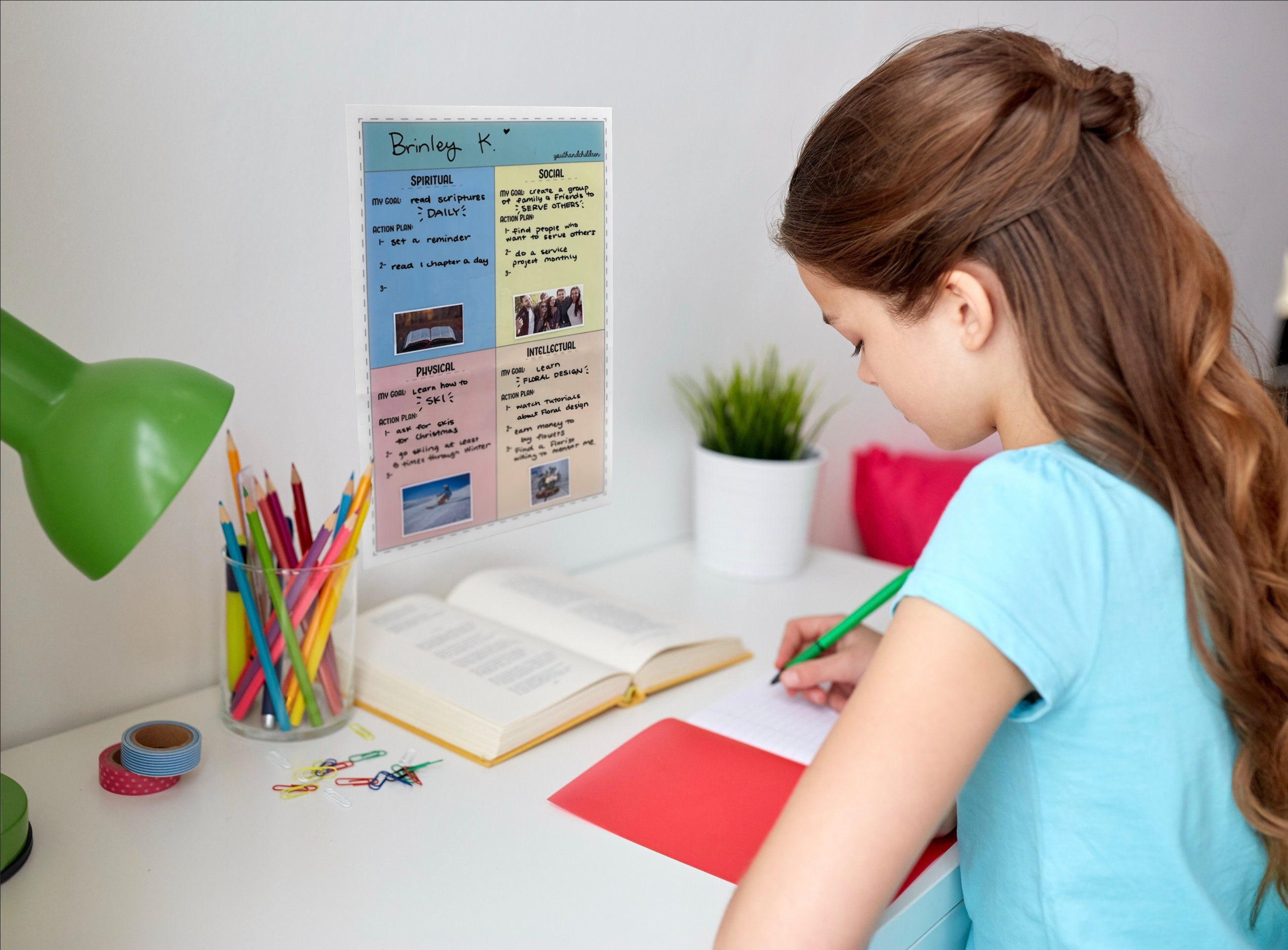 LDS Children and Youth Goal Planner Dry Erase Come Follow Me Tracker ...