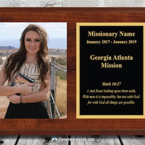 LDS Missionary Plaque | Custom Design | Personalized Plaque | Missionaries | Elder and Sister | LDS Mission | Ward Plaques | Mormon Church
